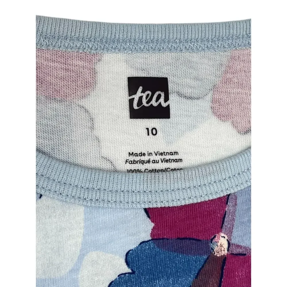 Tea Collection Drop Waist Long Sleeve Pocket Dress | Size 10 | 100% Cotton | NWT